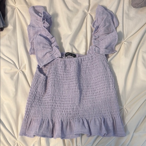 Lavender Ruffle Sleeve Top - Picture 1 of 1